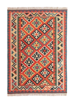 Kelim-tæppe - orientalsk - 212 x 148 cm - orange