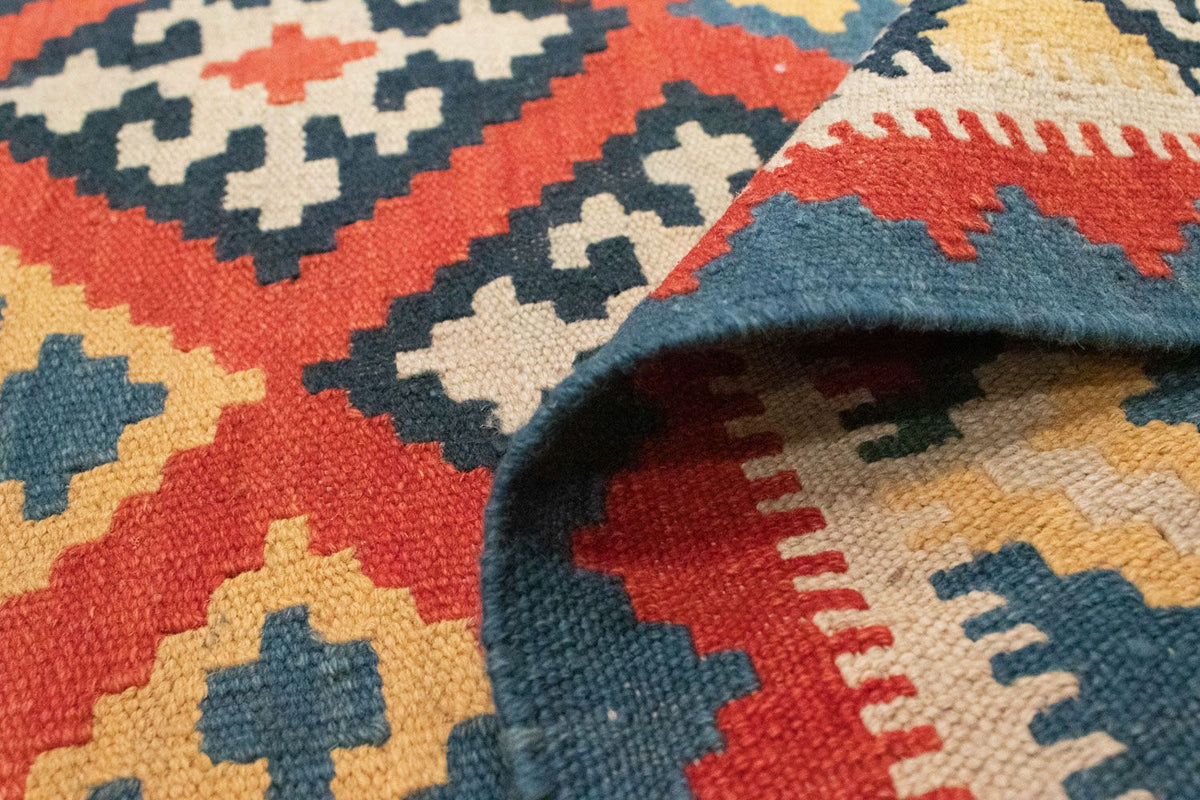 Kelim-tæppe - orientalsk - 212 x 148 cm - orange