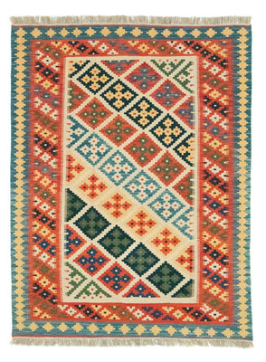 Kelim-tæppe - orientalsk - 202 x 153 cm - orange