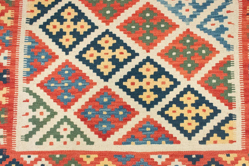 Kelim-tæppe - orientalsk - 202 x 153 cm - orange