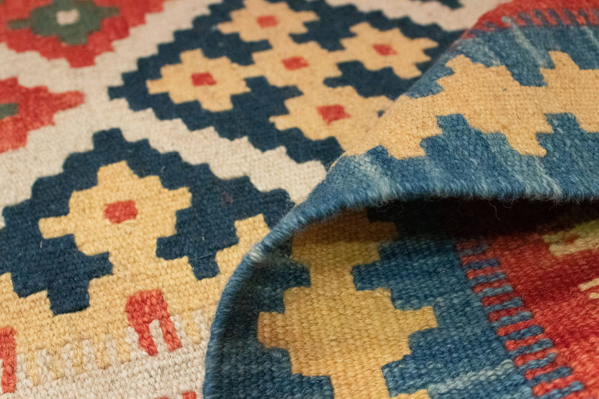 Kelim-tæppe - orientalsk - 202 x 153 cm - orange