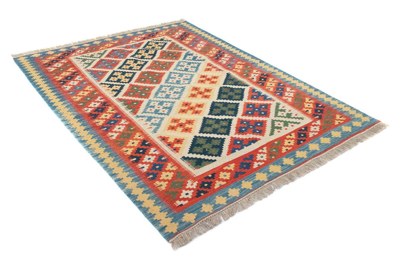 Kelim-tæppe - orientalsk - 202 x 153 cm - orange