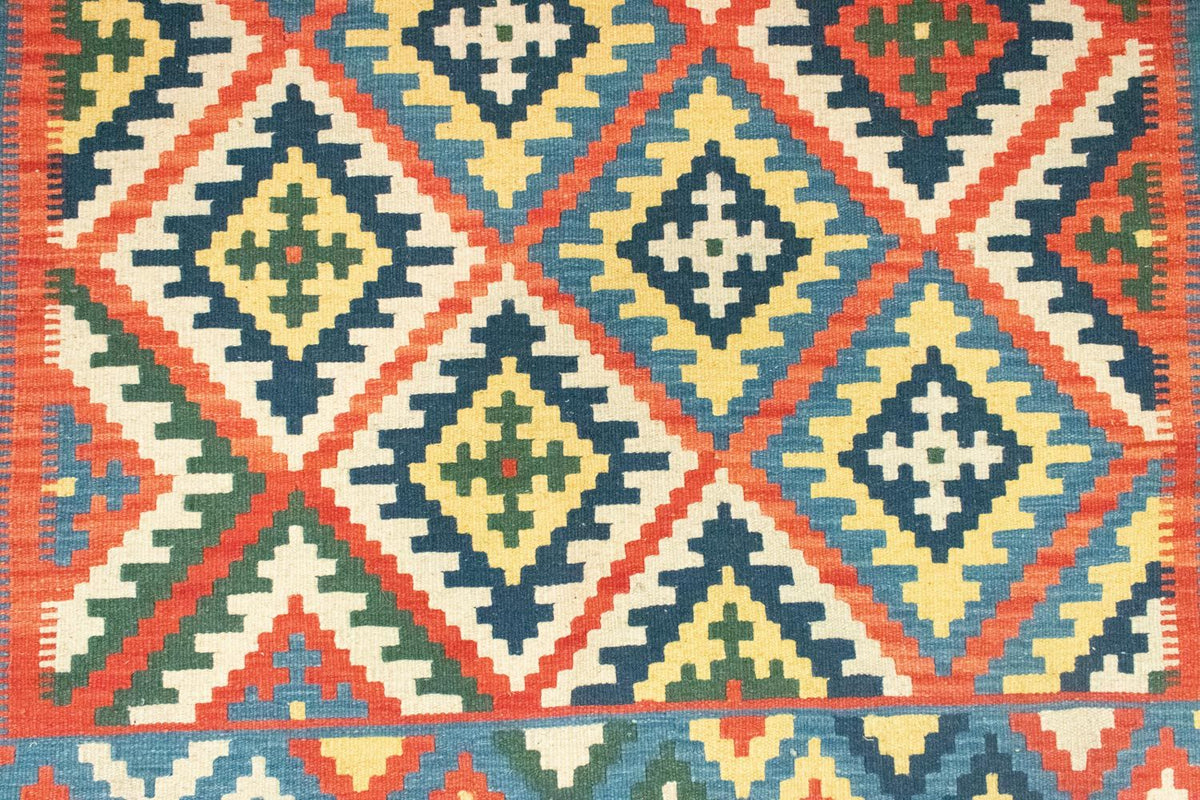 Kelim-tæppe - orientalsk - 196 x 150 cm - orange