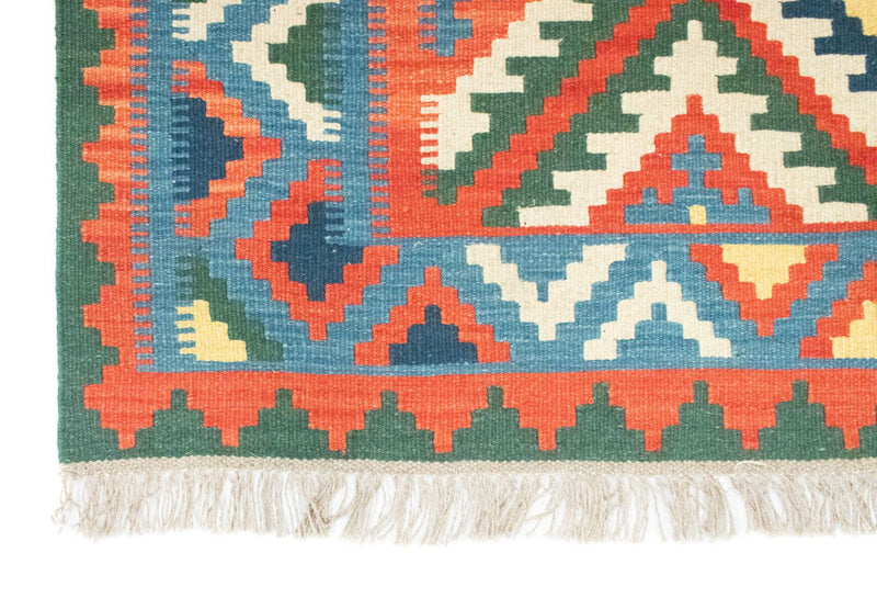 Kelim-tæppe - orientalsk - 196 x 150 cm - orange