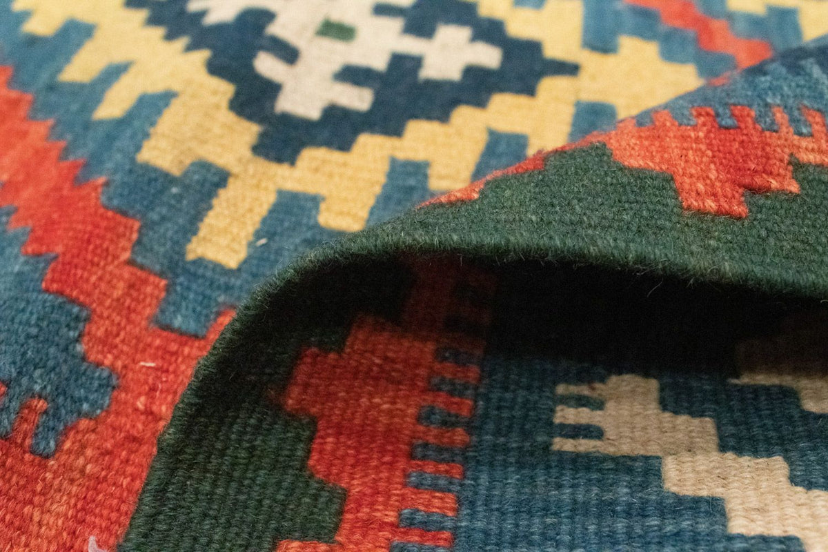 Kelim-tæppe - orientalsk - 196 x 150 cm - orange