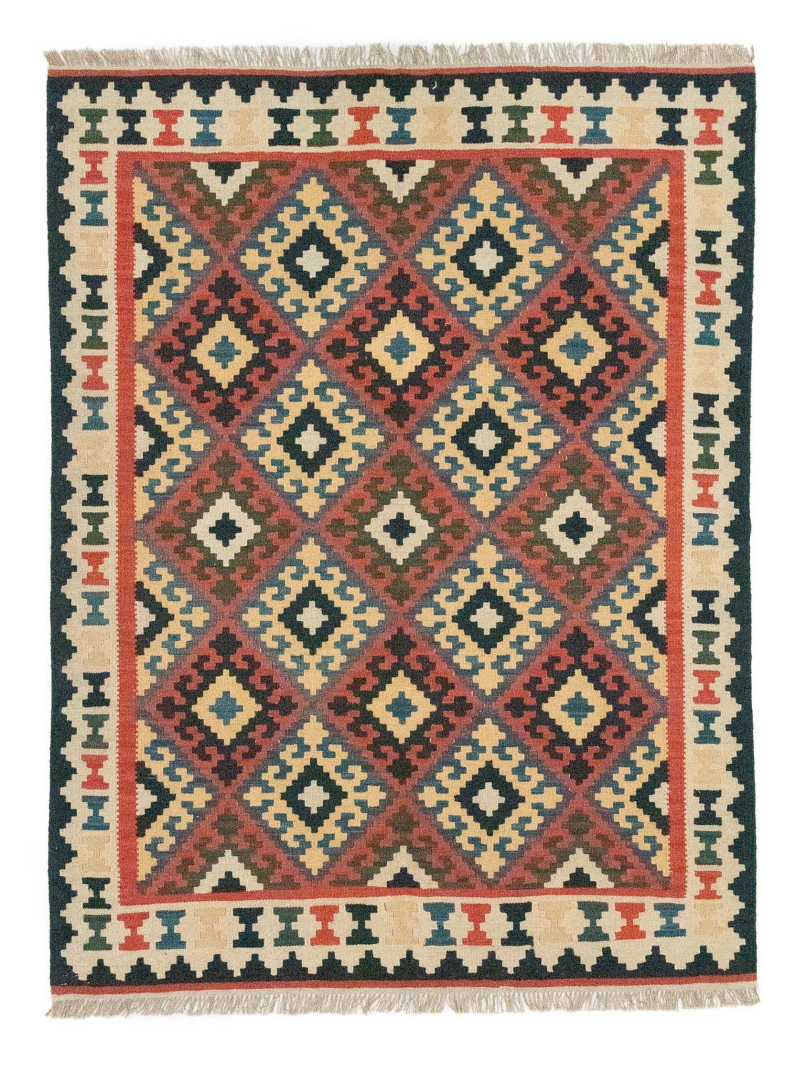 Kelim-tæppe - orientalsk - 200 x 150 cm - brun