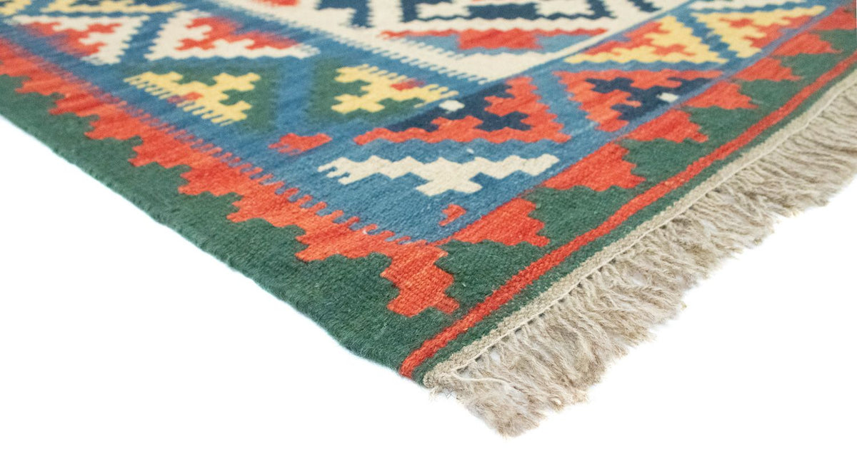 Kelim-tæppe - orientalsk - 200 x 147 cm - blå