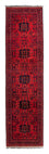 Løber Afghansk tæppe - Kunduz - 298 x 79 cm - mørkerød