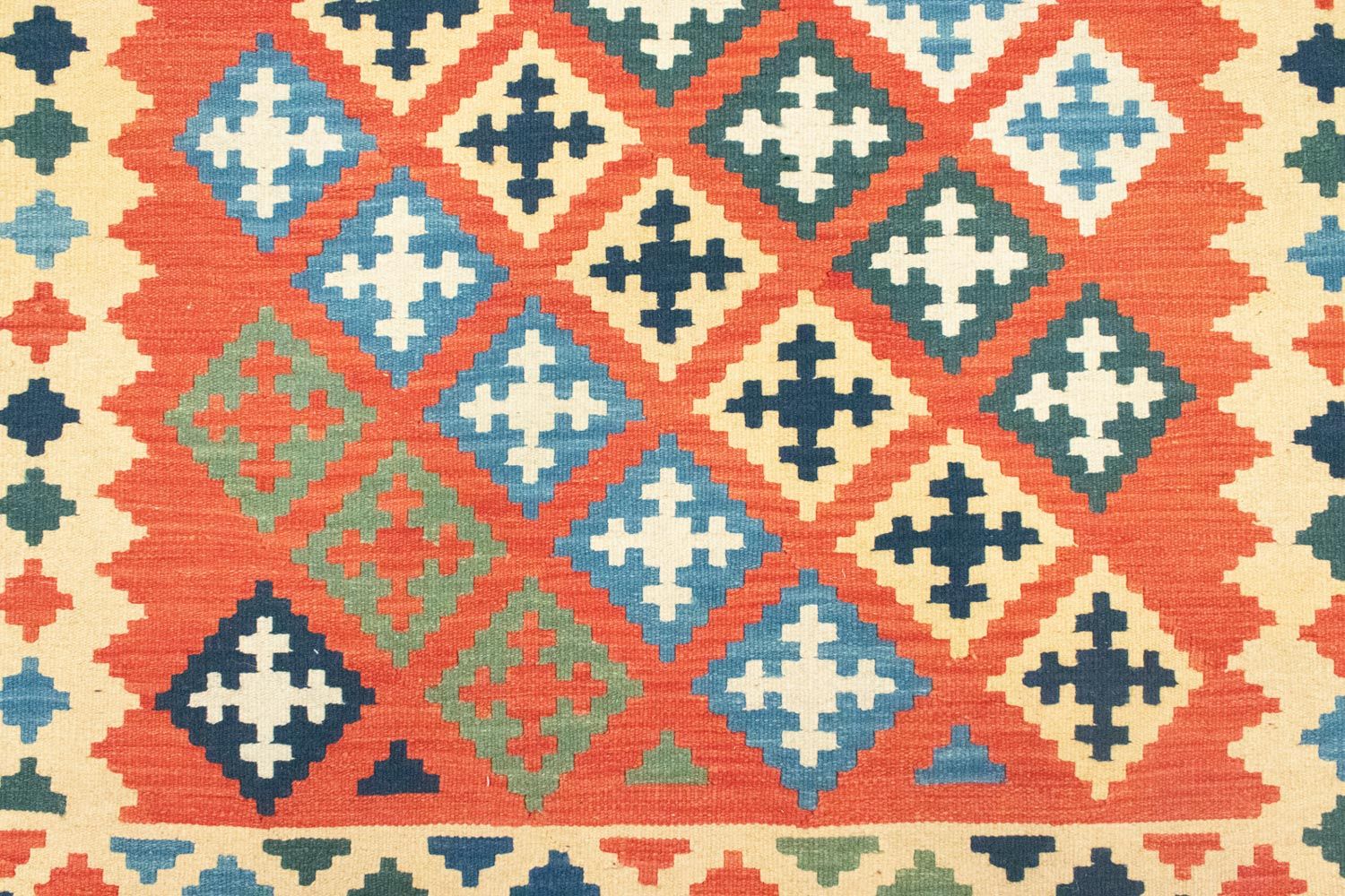 Kelim-tæppe - orientalsk - 200 x 155 cm - orange