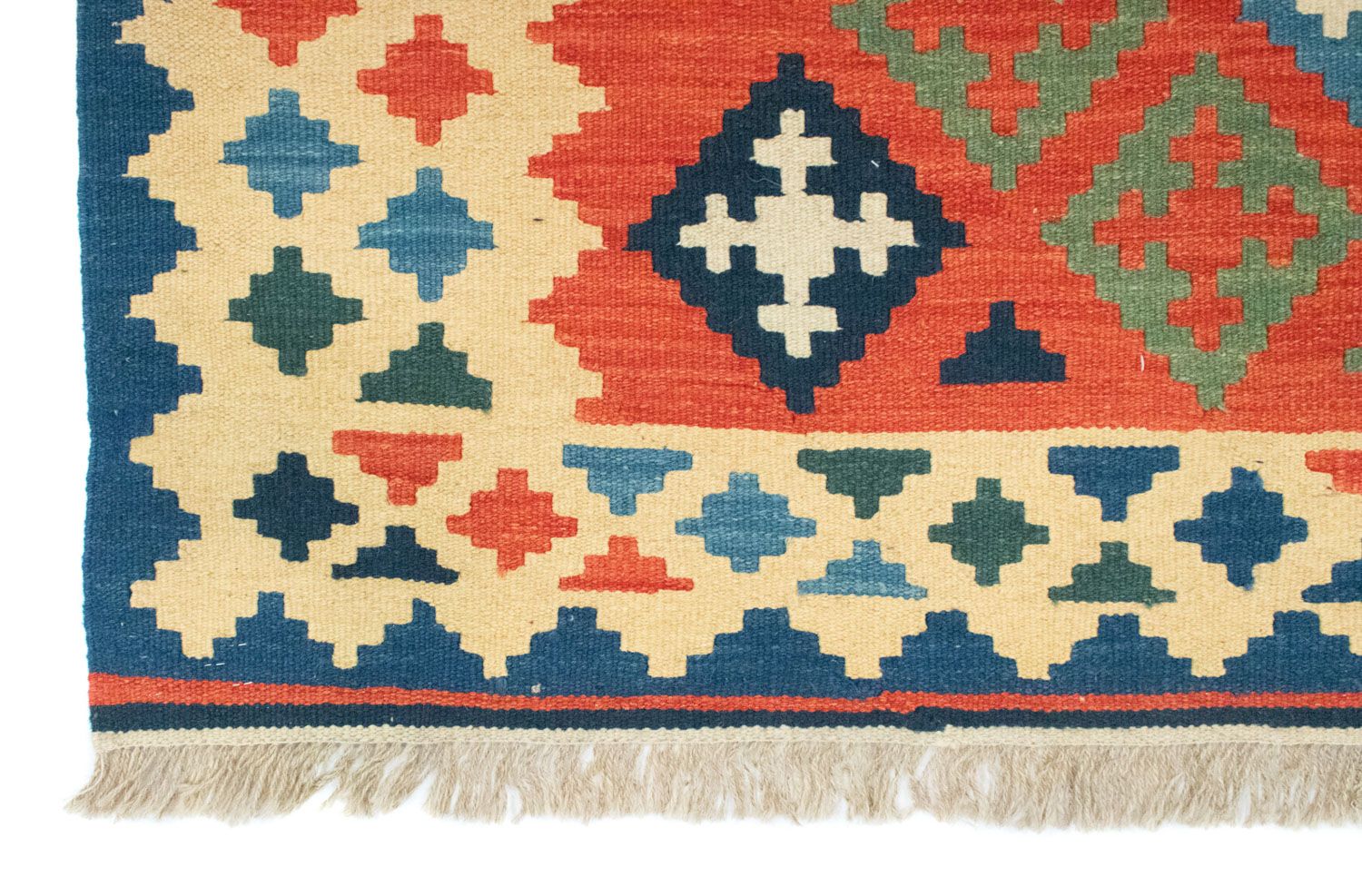 Kelim-tæppe - orientalsk - 200 x 155 cm - orange