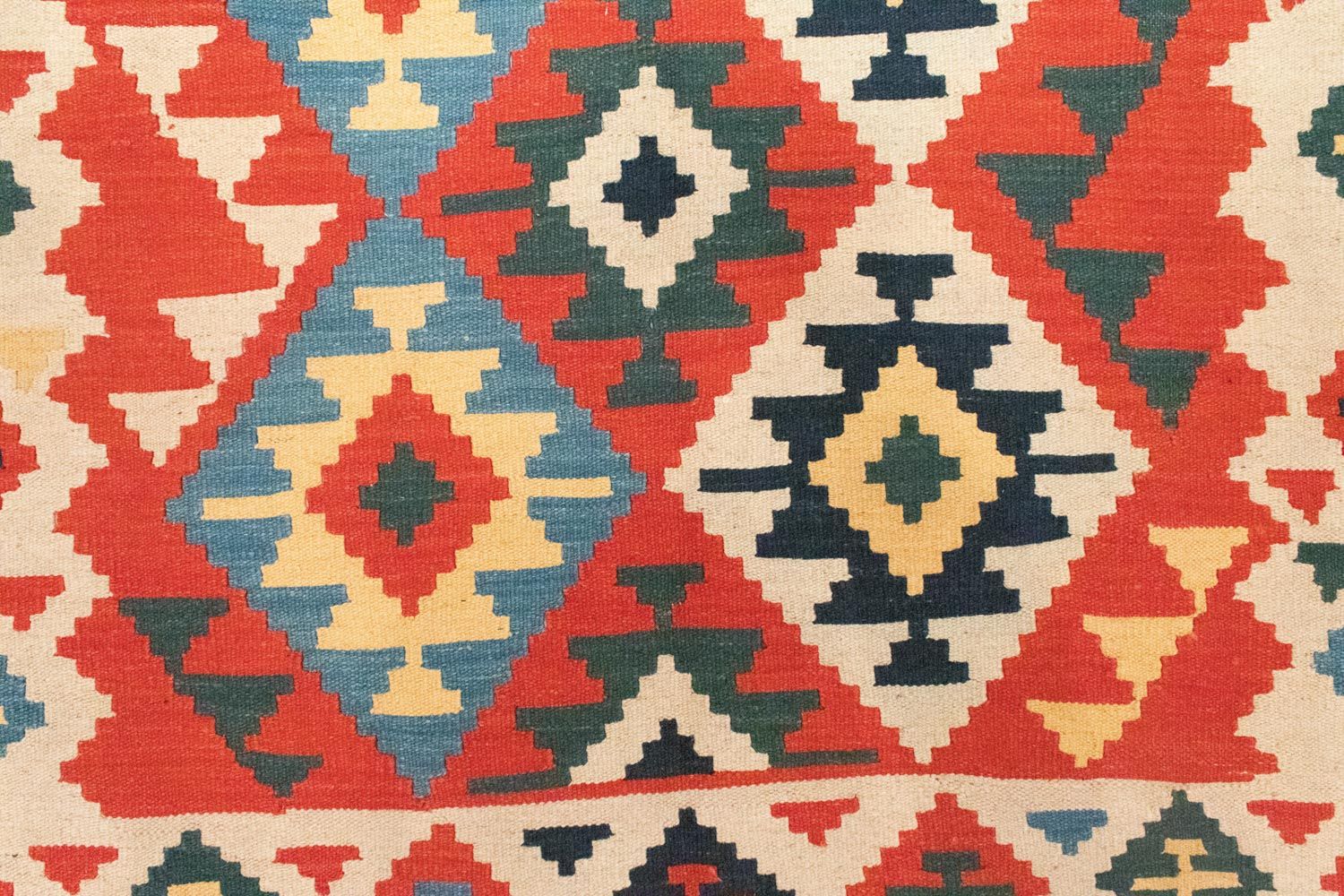 Kelim-tæppe - orientalsk - 203 x 150 cm - orange