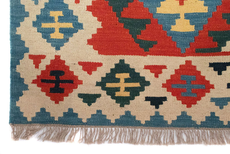 Kelim-tæppe - orientalsk - 203 x 150 cm - orange