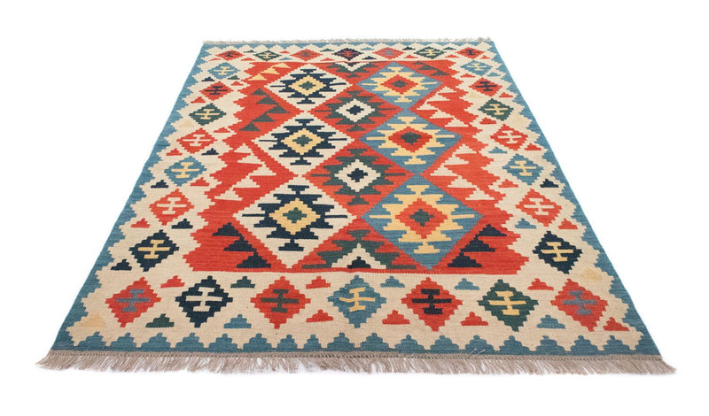 Kelim-tæppe - orientalsk - 203 x 150 cm - orange