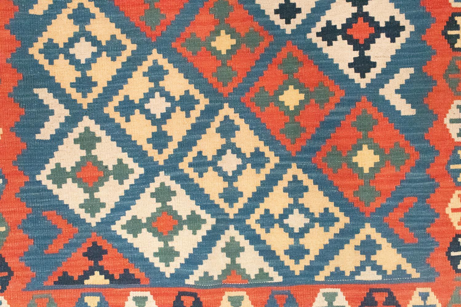 Kelim-tæppe - orientalsk - 200 x 155 cm - blå