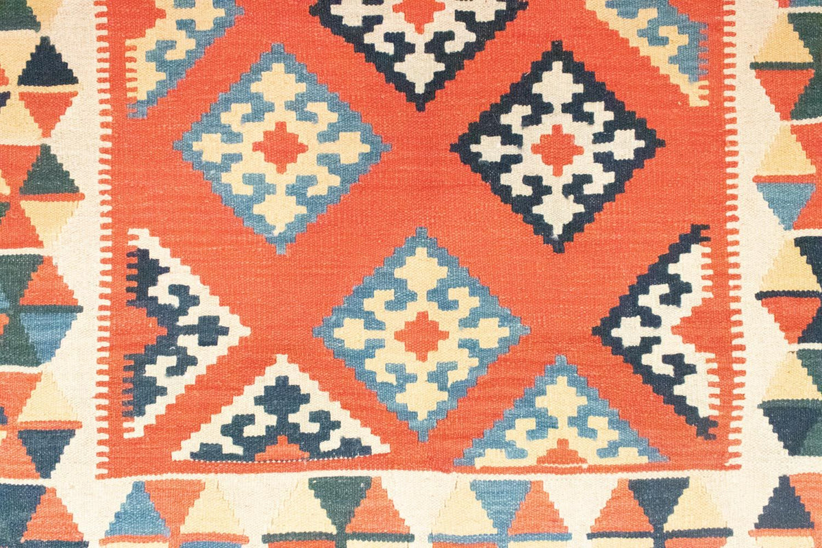 Kelim-tæppe - orientalsk - 203 x 143 cm - orange