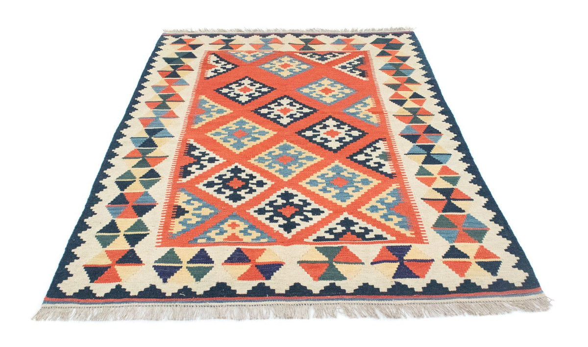 Kelim-tæppe - orientalsk - 203 x 143 cm - orange