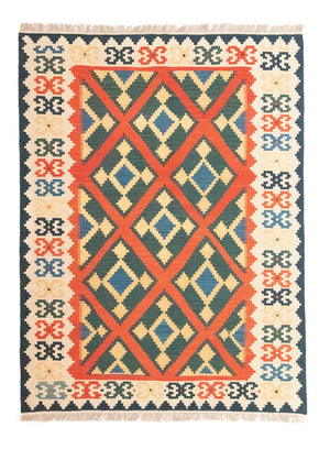 Kelim-tæppe - orientalsk - 210 x 155 cm - orange