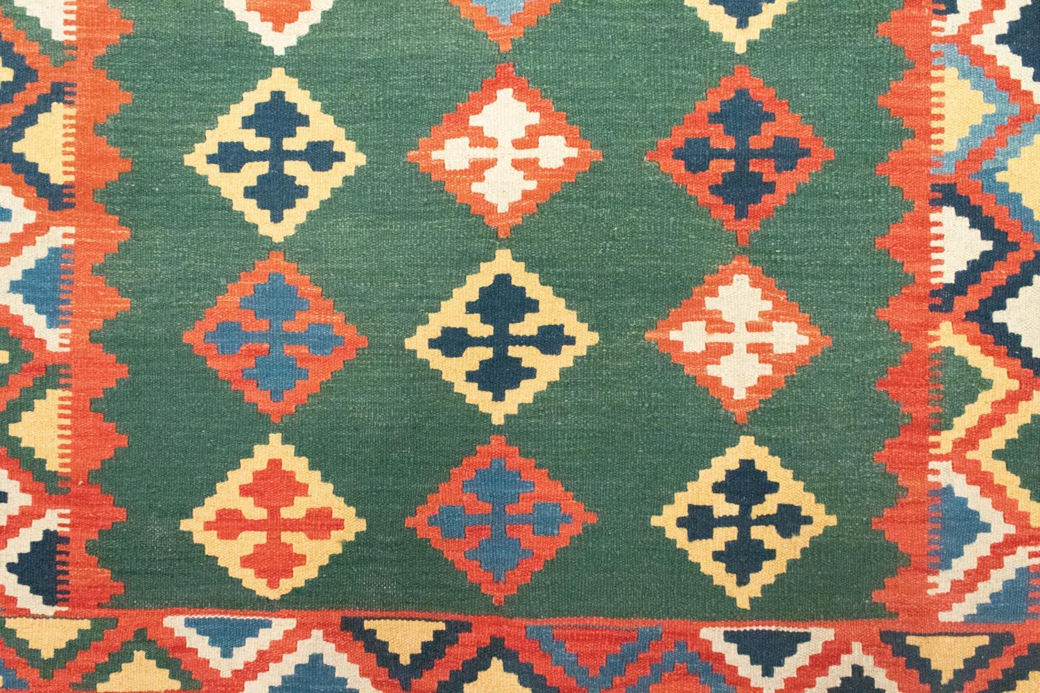 Kelim-tæppe - orientalsk - 217 x 148 cm - grøn