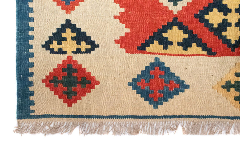 Kelim-tæppe - orientalsk - 200 x 148 cm - orange