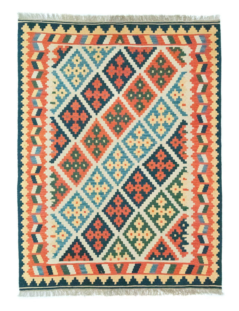 Kelim-tæppe - orientalsk - 205 x 157 cm - orange