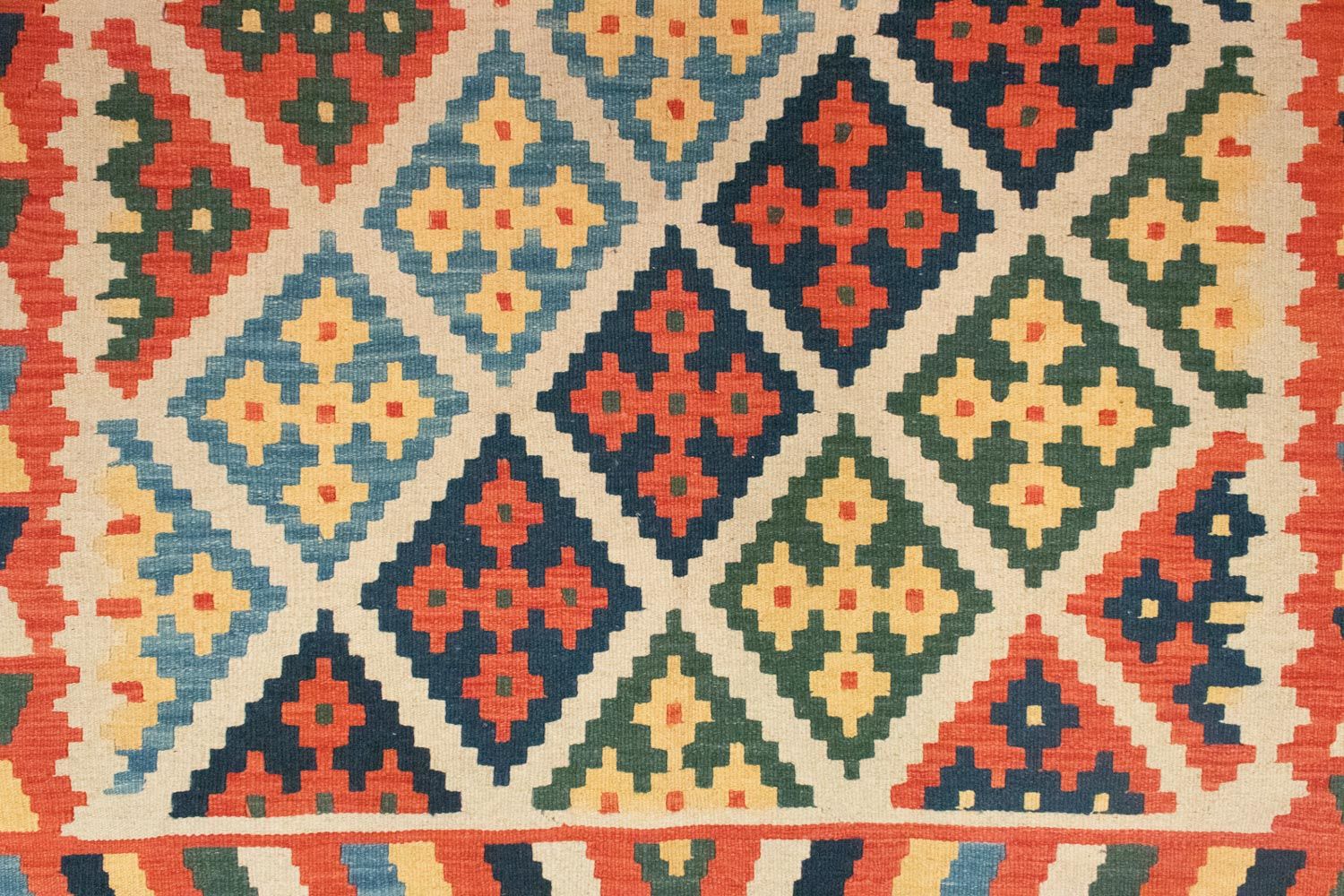 Kelim-tæppe - orientalsk - 205 x 157 cm - orange