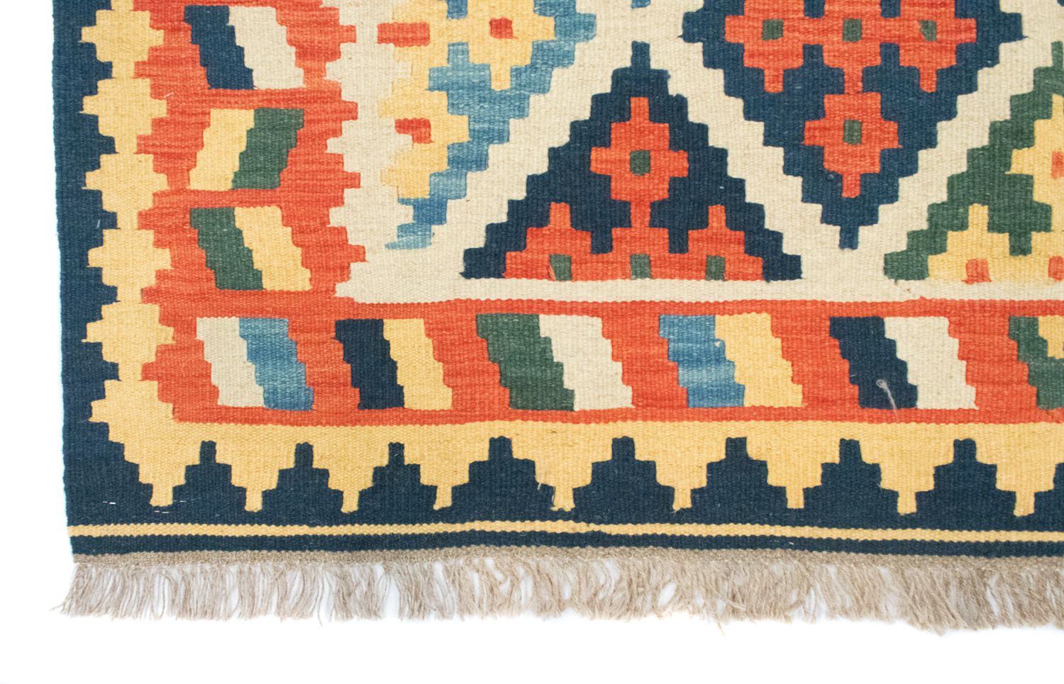 Kelim-tæppe - orientalsk - 205 x 157 cm - orange