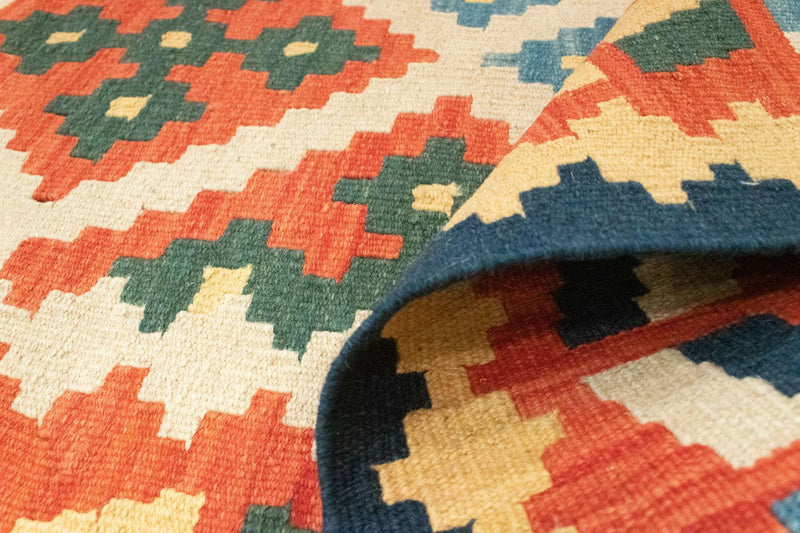 Kelim-tæppe - orientalsk - 205 x 157 cm - orange