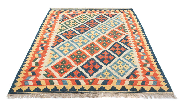 Kelim-tæppe - orientalsk - 205 x 157 cm - orange