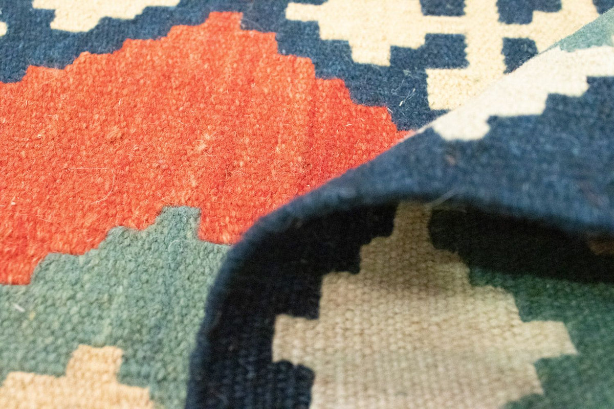 Kelim-tæppe - orientalsk - 202 x 150 cm - orange