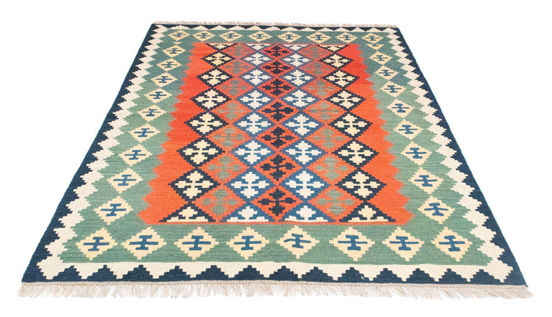 Kelim-tæppe - orientalsk - 202 x 150 cm - orange
