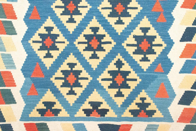 Kelim-tæppe - orientalsk - 205 x 156 cm - blå