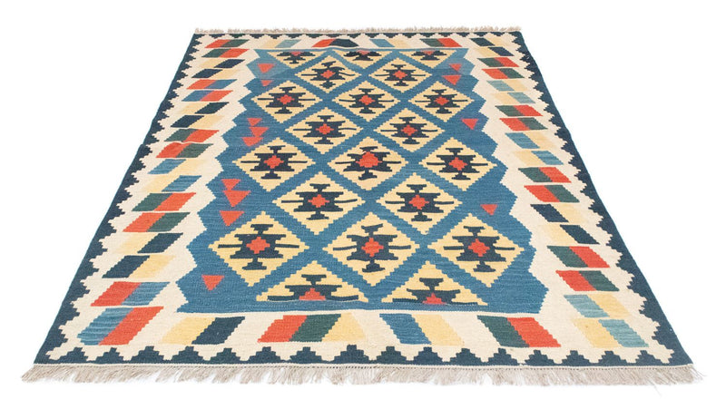 Kelim-tæppe - orientalsk - 205 x 156 cm - blå