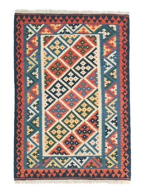 Kelim-tæppe - orientalsk - 187 x 127 cm - orange