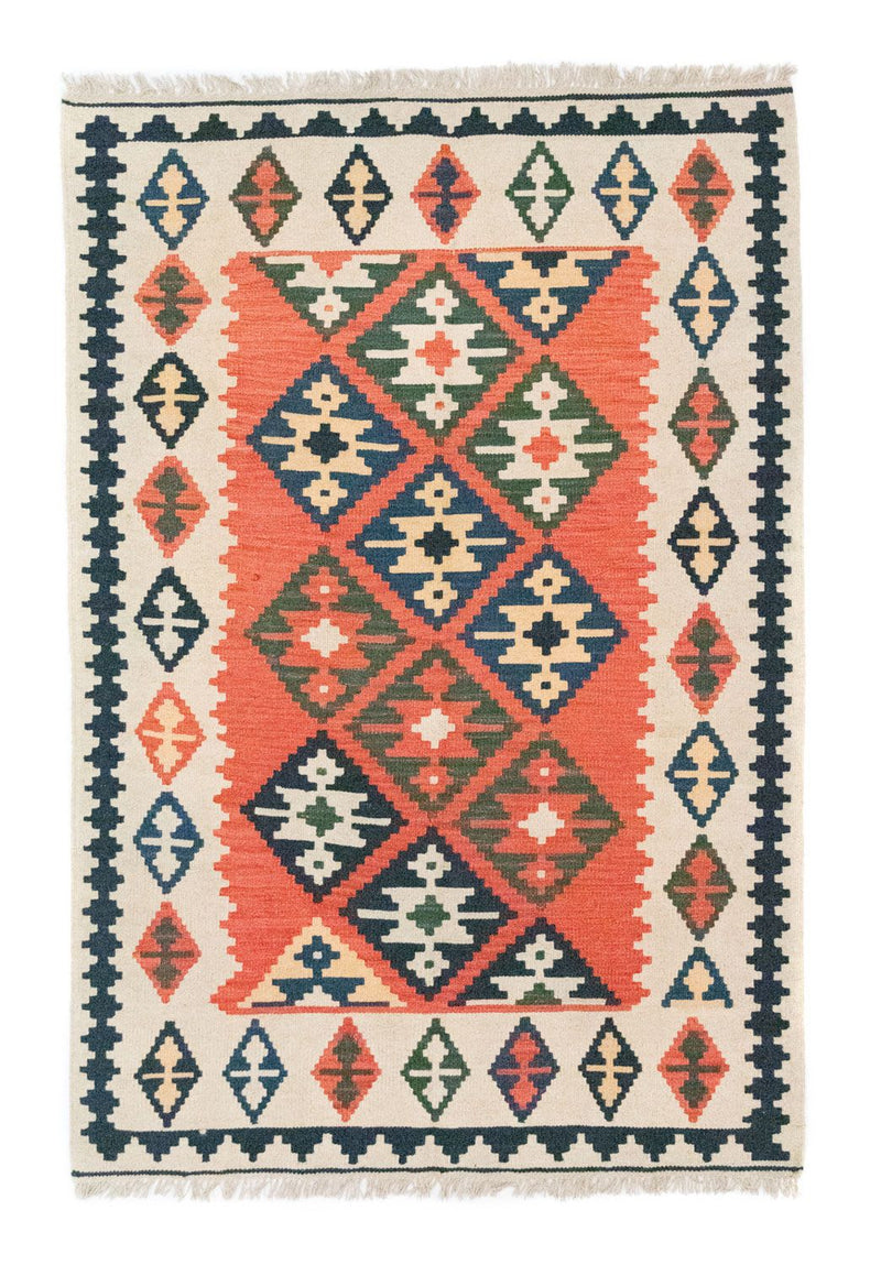 Kelim-tæppe - orientalsk - 185 x 122 cm - orange