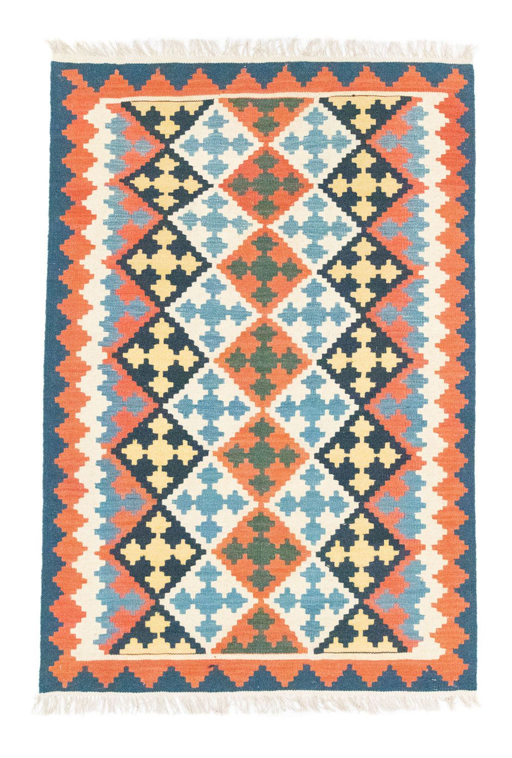Kelim-tæppe - orientalsk - 174 x 117 cm - blå