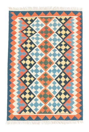 Kelim-tæppe - orientalsk - 174 x 117 cm - blå