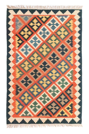 Kelim-tæppe - orientalsk - 186 x 119 cm - orange
