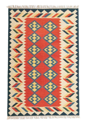 Kelim-tæppe - orientalsk - 180 x 120 cm - orange