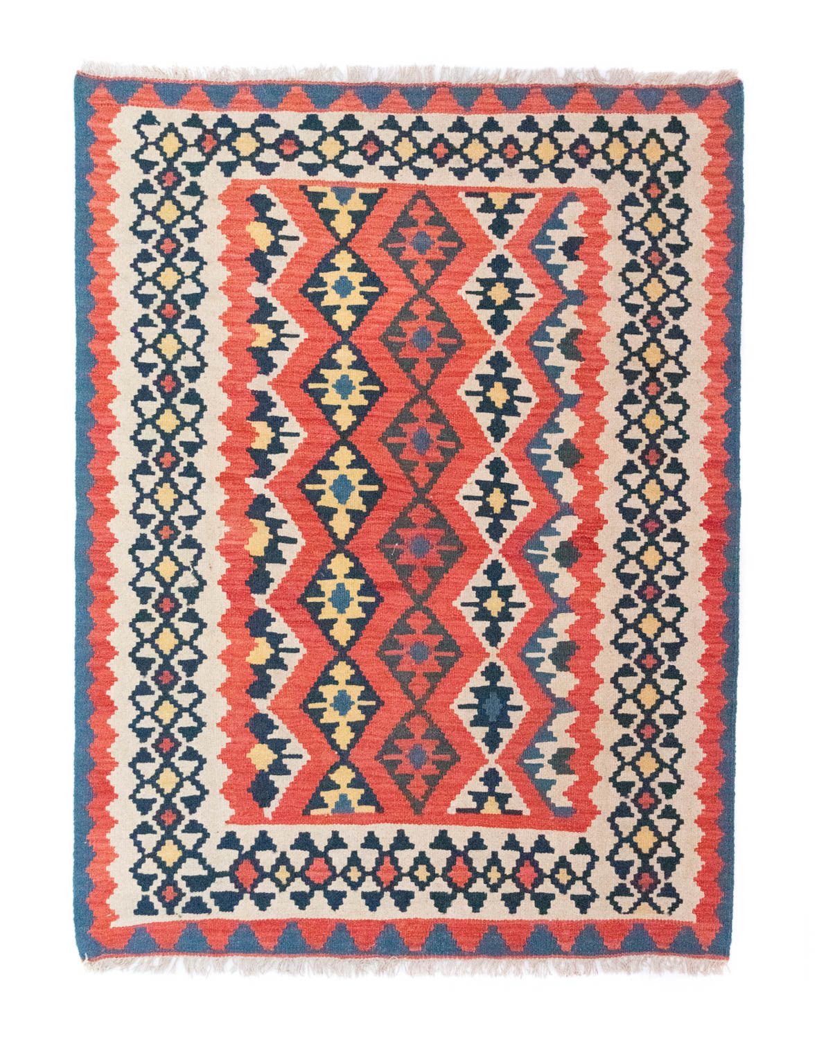 Kelim-tæppe - orientalsk - 174 x 128 cm - rød