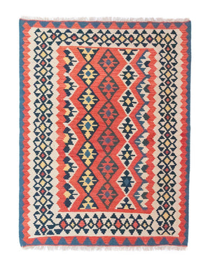Kelim-tæppe - orientalsk - 174 x 128 cm - rød