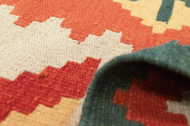 Kelim-tæppe - orientalsk - 184 x 120 cm - orange