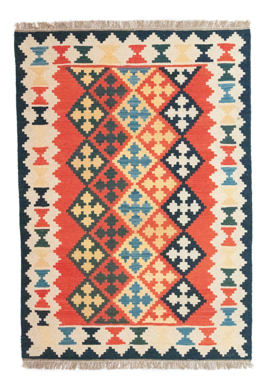 Kelim-tæppe - orientalsk - 180 x 125 cm - orange