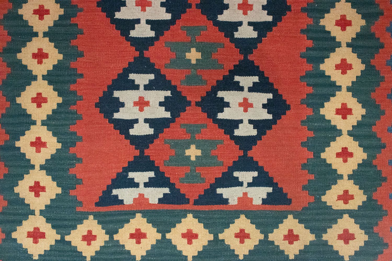 Kelim-tæppe - orientalsk - 184 x 120 cm - orange