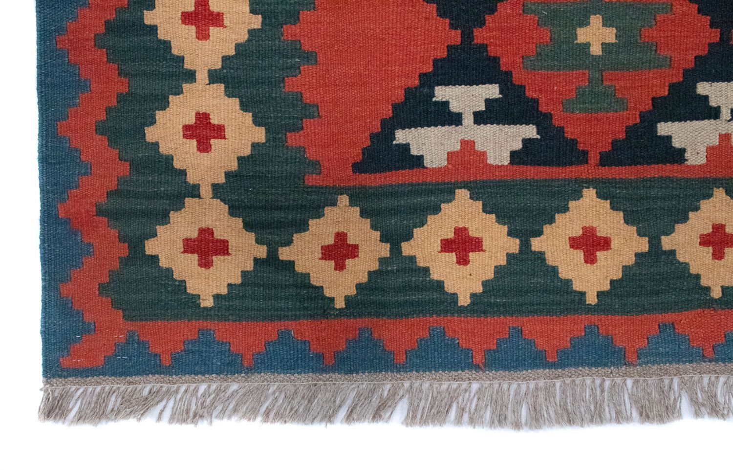 Kelim-tæppe - orientalsk - 184 x 120 cm - orange