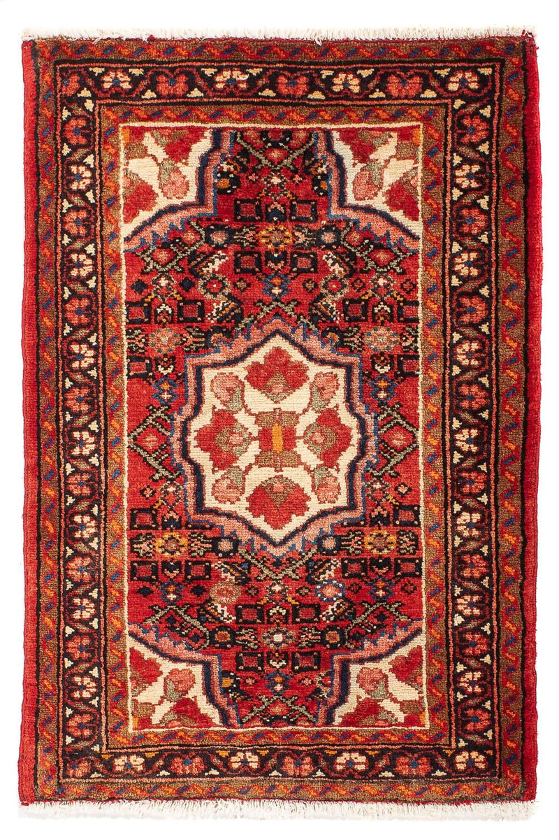Persisk tæppe - Nomadisk - 98 x 64 cm - mørkerød