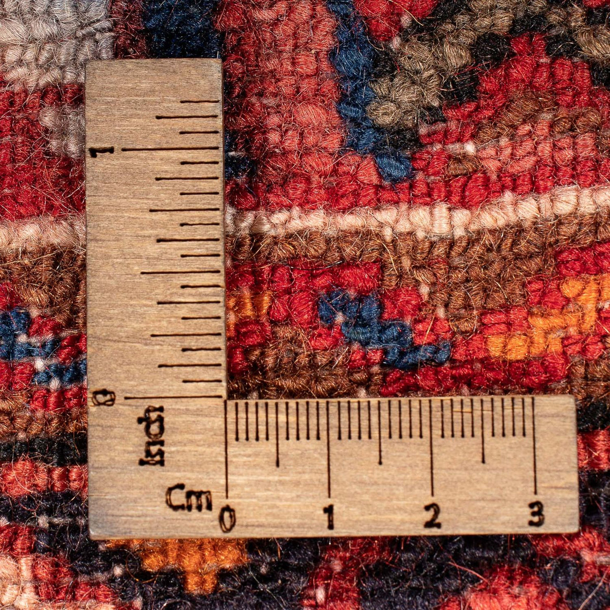 Persisk tæppe - Nomadisk - 98 x 64 cm - mørkerød