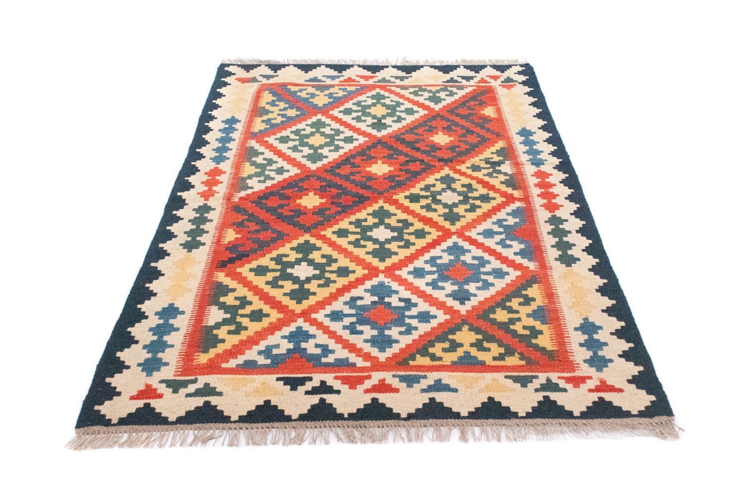 Kelim-tæppe - orientalsk - 180 x 120 cm - orange