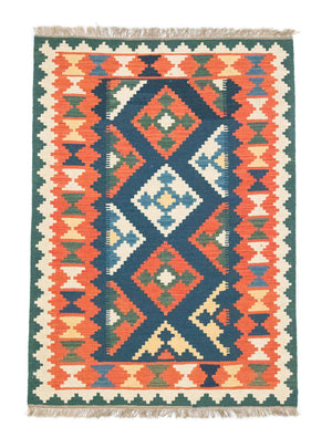 Kelim-tæppe - orientalsk - 182 x 130 cm - orange