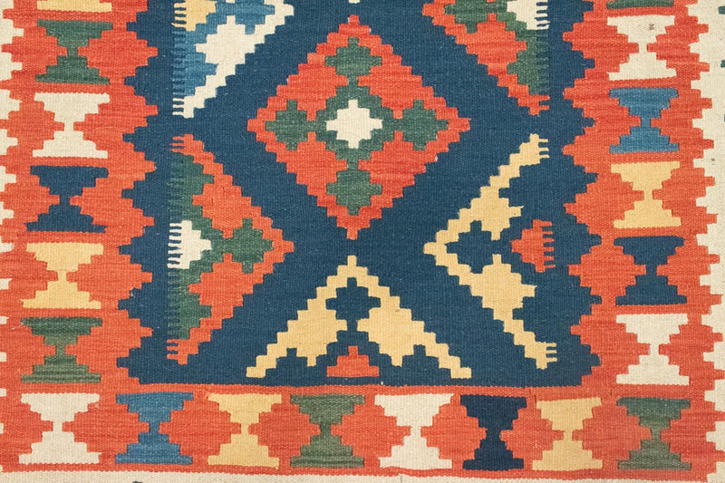 Kelim-tæppe - orientalsk - 182 x 130 cm - orange
