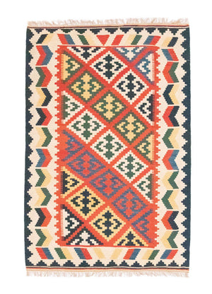 Kelim-tæppe - orientalsk - 185 x 125 cm - orange